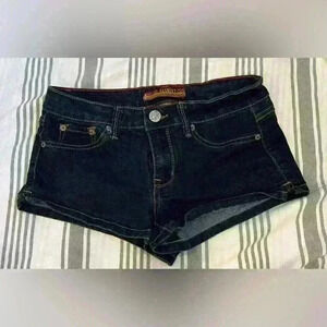 2BW/U vintage Y2K denim shortie-mini size 5 jeans micro shorts dark wash